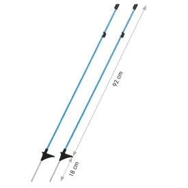 Profi-Fiberglaspfahl mit Metallspitze (blau)