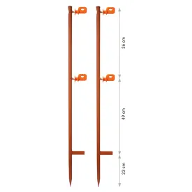 PREVA Weidepfahl mit 2 Lory-Star (orange)